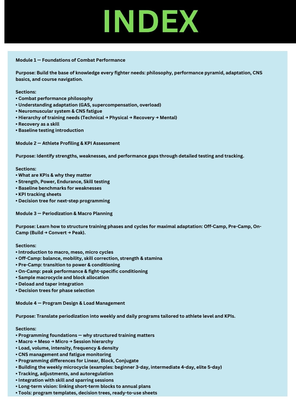 Fighter's Strength and Conditioning System